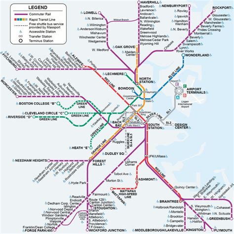 Key Principles of MAP Map of Boston Commuter Rail